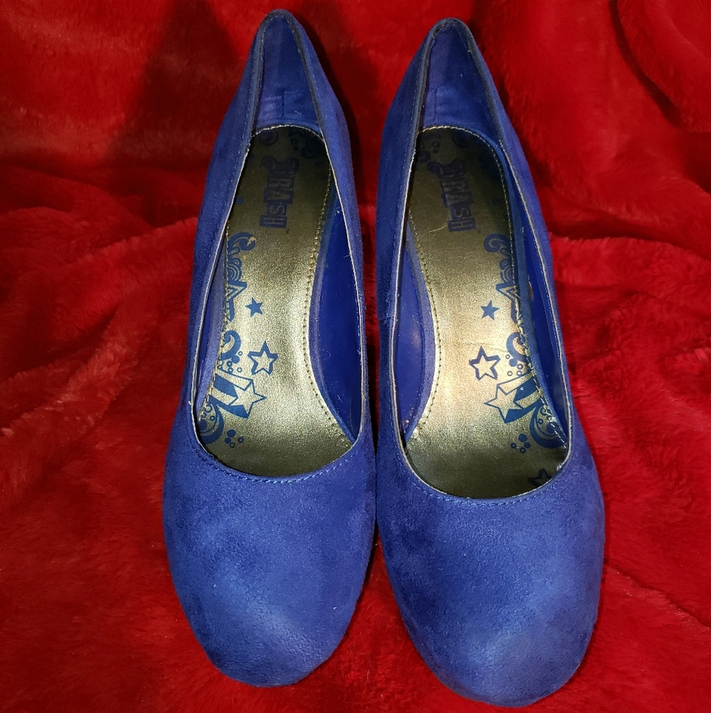 Brash Blue Platform Wedge